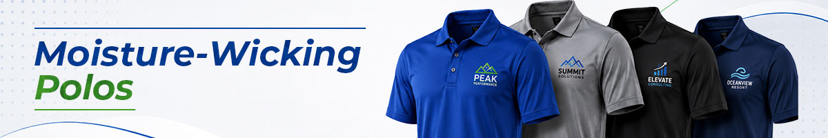 Moisture-Wicking Polos