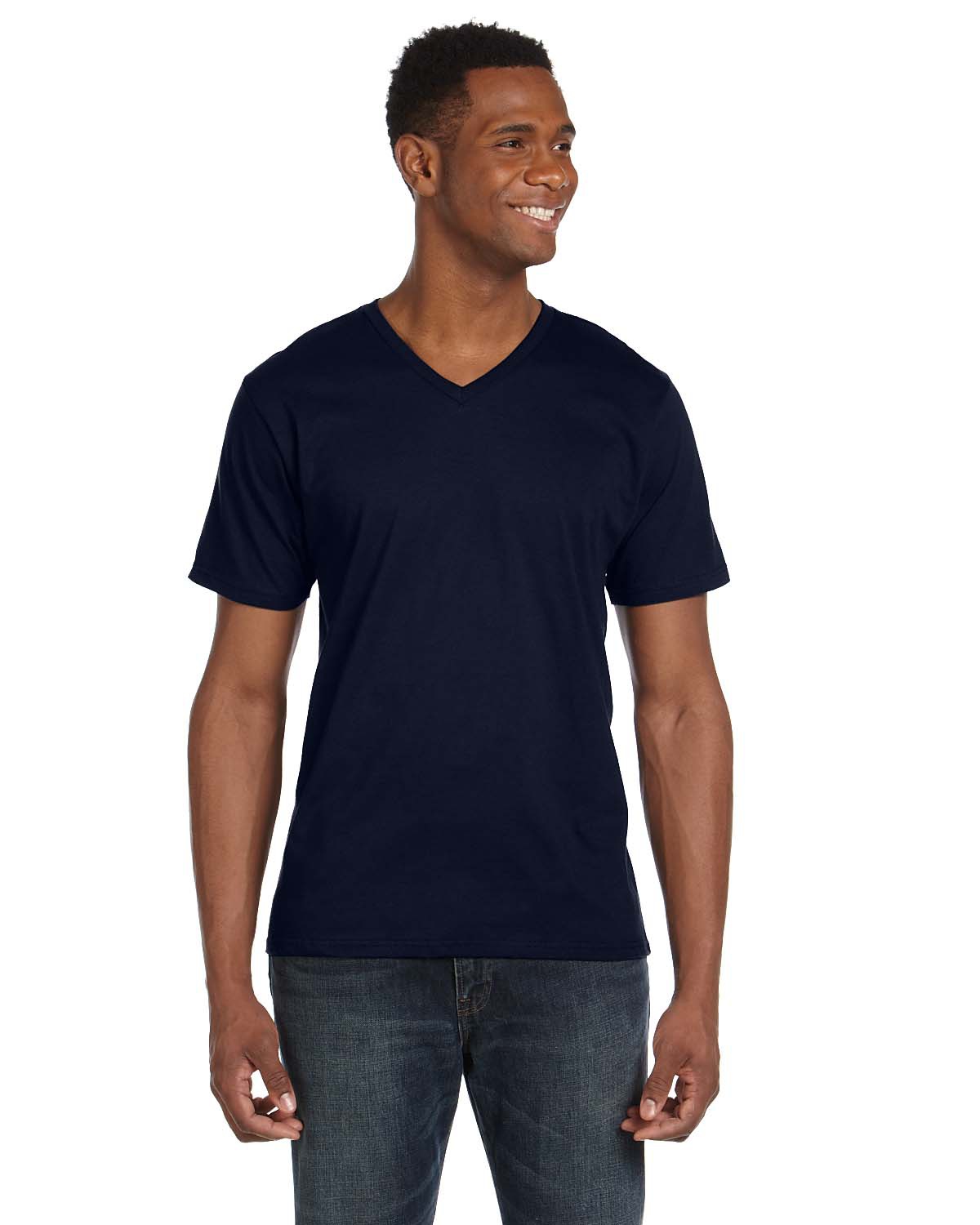 Anvil 982 Men Lightweight V-Neck T-Shirt | GotApparel.com