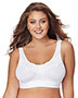 Just My Size 1271 Women Pure Comfort Wirefree Bra with Lace Trim & Back Close