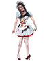 Smiffys 21579S Women Horror Zombie Countrygirl Costume, Blue