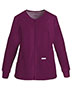 Cherokee 2306 Women Zip Front Knit-Panel Warm-Up Jacket