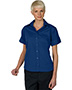 Edwards 5245 Women Matching Buttons Poplin Short-Sleeve Shirt