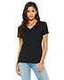 Bella + Canvas 6405 Women Missys Relaxed Jersey Short-Sleeve V-Neck T-Shirt