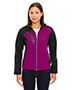 North End 78176 Women Terrain Colorblock Soft Shell With Embossed Print