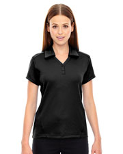 North End 78803 Women Exhilarate Coffee Charcoal Performance Polo With Back Pocket