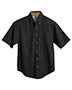 Tri-Mountain 788 Men Valor Cotton Short-Sleeve Peached Twill Shirt