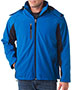 Ultraclub 8290 Men Color Block 3-In-1 Systems Hooded Soft Shell Jacket