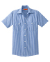 Red Kap  CS20LONG Men Long Size Short-Sleeve Striped Industrial Work Shirt