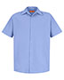 Red Kap CS26 Men Short Sleeve Pocketless Gripper Shirt