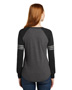 District Made DM477 Women Game Long Sleeve V-Neck Tee  