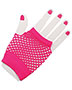 Halloween Costumes FM63019 Unisex Gloves Fingerless Fishnet Pink