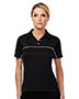 Tmr KL908 Women Double Clutch Color Blocking Short-Sleeve Polo Shirt