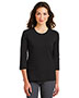 Port Authority L517 Women Cotton 3/4-Sleeve Scoop Neck Shirt