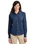Port & Company LSP10 Women Long-Sleeve Value Denim Shirt