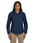 Harriton M550W Women 6.5 Oz. Long-Sleeve Denim Shirt