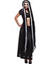 Halloween Costumes MR176007 Unisex Wig Black 60 Inch White Stripe