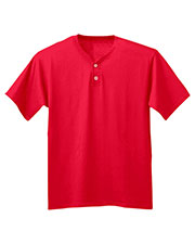 A4 N3143 Adult Tek 2-Button Henley Jersey