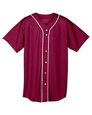 A4 N4184 Men Short-Sleeve Full Button Baseball Top