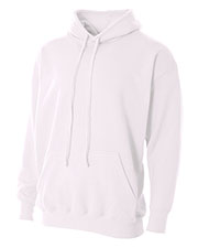 A4 N4231 Men Combed Ringspun Blended Cvc Fleece Hooded Sweatshirt