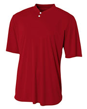 A4 Drop Ship NB3143 Boys Tek 2-Button Henley Jersey