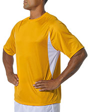 A4 NB3181 Boys Cooling Performance Color Block Short Sleeve Crew