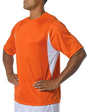 A4 NB3181 Boys Cooling Performance Color Block Short Sleeve Crew