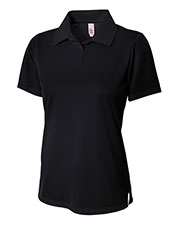 A4 Drop Ship NW3265 Women Textured Polo Shirt With Johnny Collar