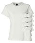 Hanes SL04 Women 4.5 Oz. 100% Ringspun Cotton Nanot T-Shirt 5-Pack