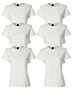 Hanes SL04 Women 4.5 Oz. 100% Ringspun Cotton Nanot T-Shirt 6-Pack
