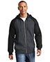 Sport-Tek® ST269 Adult Raglan Colorblock Full-Zip Hooded Fleece Jacket