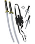 Halloween Costumes FW8276 Unisex Morris  Ninja Double Sword Set