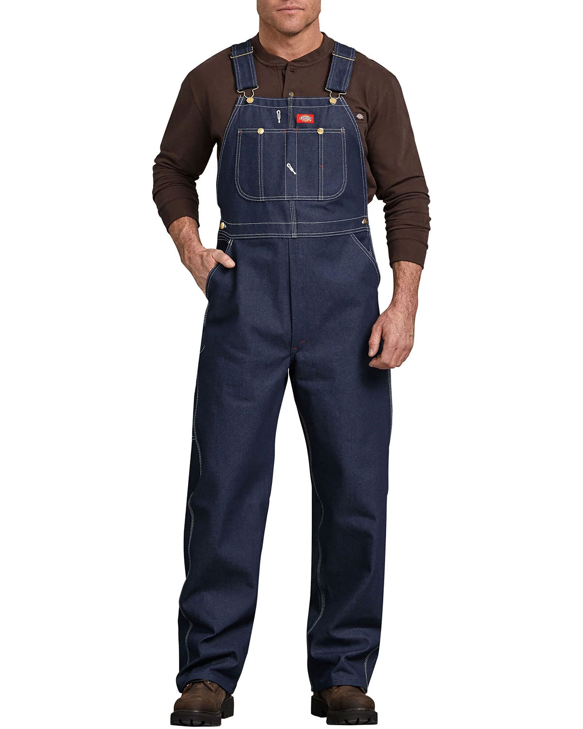 Dickies 83294 Unisex Indigo Denim Bib Overall | GotApparel.com