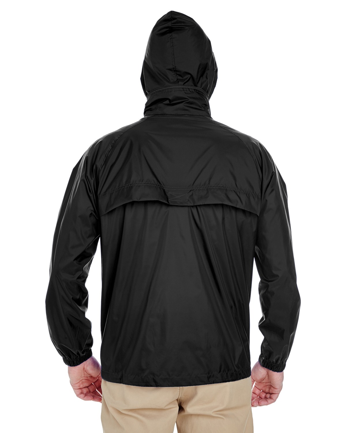 UltraClub 8929 Men Full-Zip Hooded Pack Away Jacket | GotApparel.com