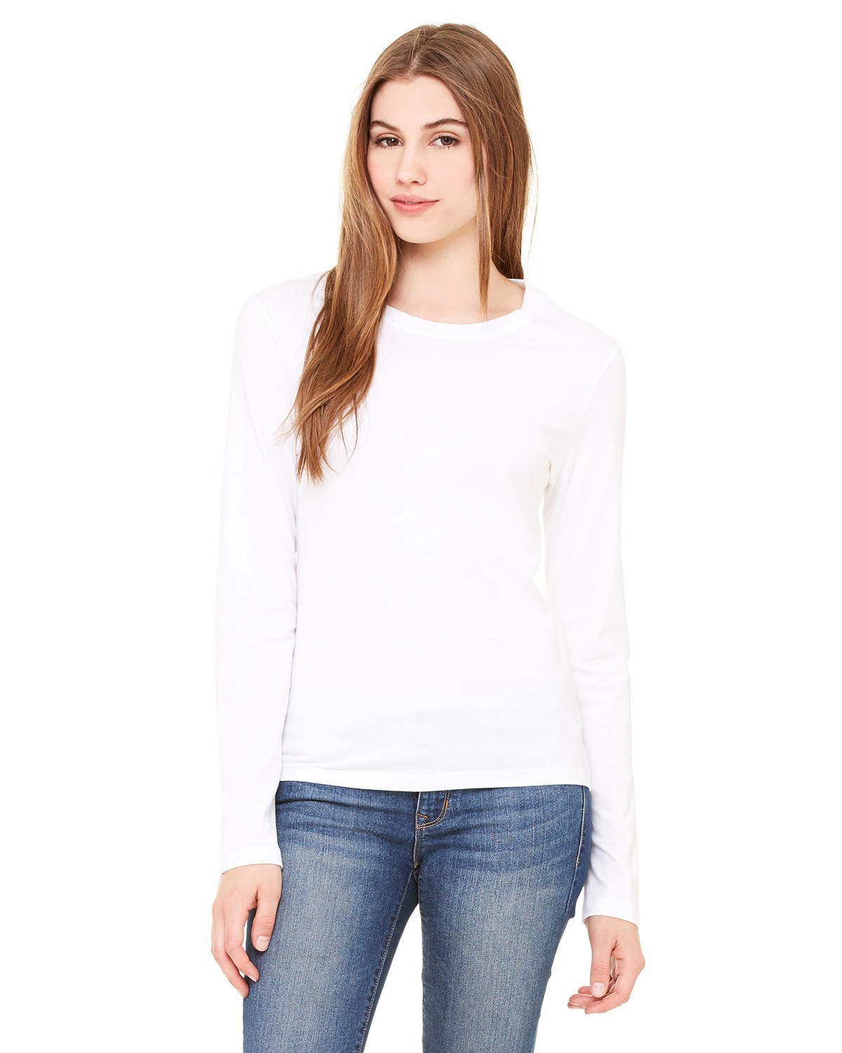 Bella + Canvas B6500 Women Jersey Long-Sleeve T-Shirt | GotApparel.com