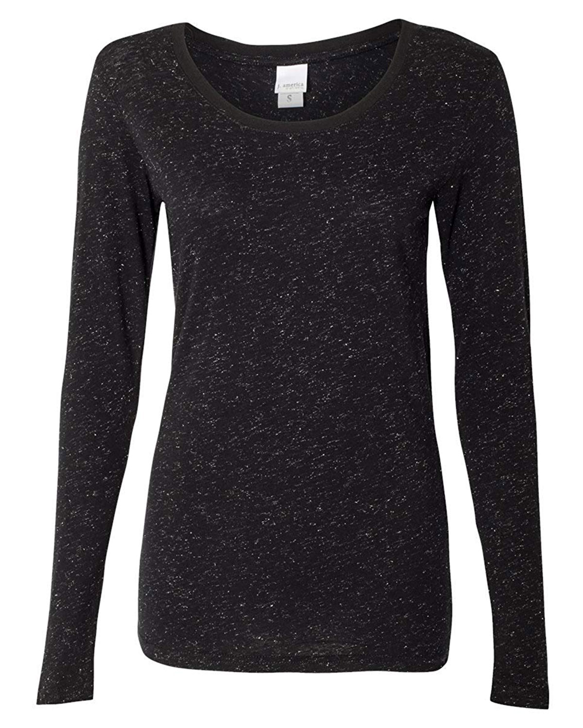 J America JA8236 Women Glitter Long-Sleeve T-Shirt | GotApparel.com