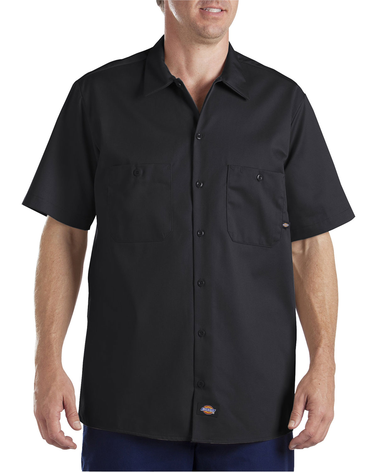 Dickies LS307 Men Industrial Short-Sleeve Cotton Work Shirt ...