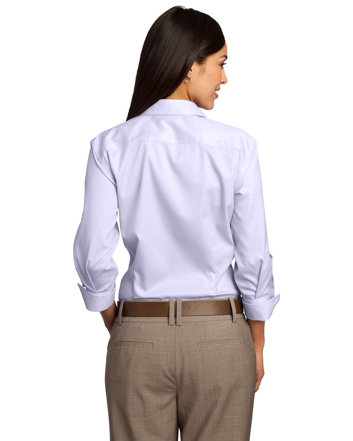 NEW Red House Ladies 3/4Sleeve Dobby NonIron ButtonDown Shirt