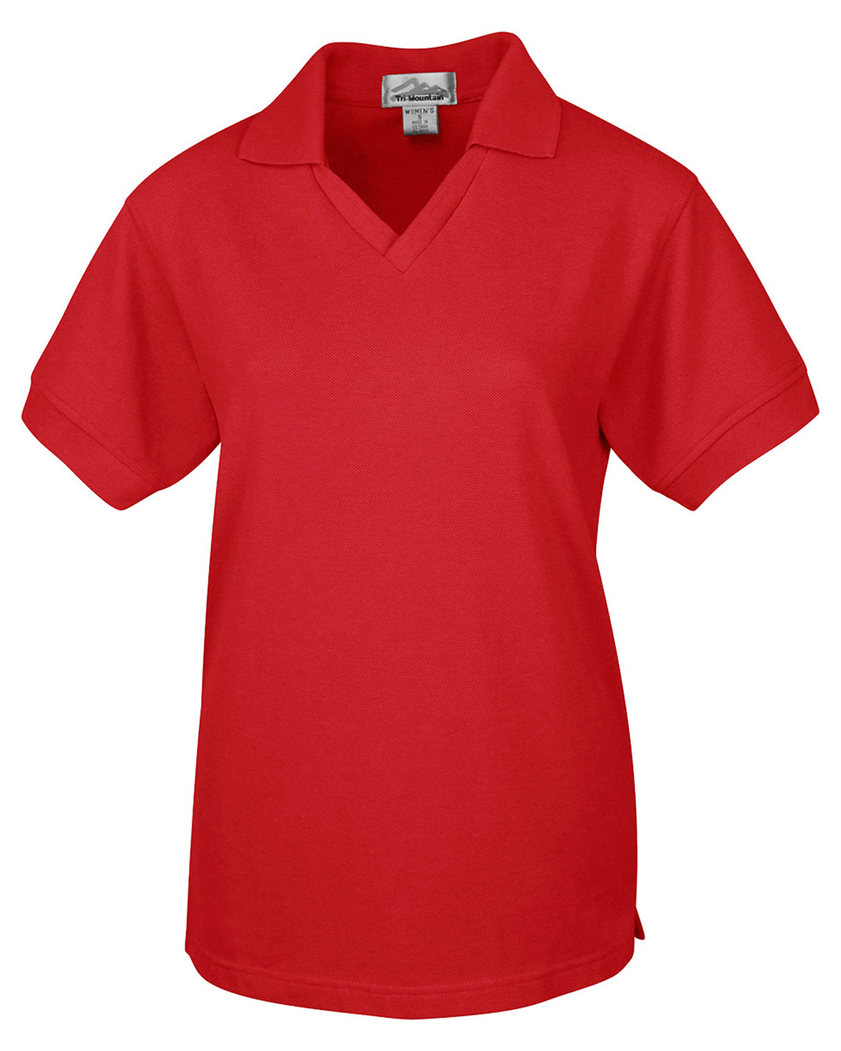 TriMountain 101 Women Venice VNeck Pique ShortSleeve Golf Shirt