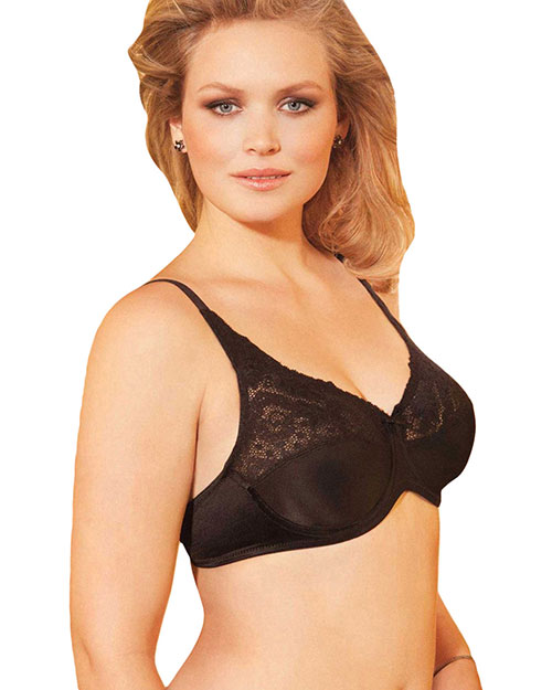 Lilyette 0428 Women by Bali Tailored Minimizer Bra With Lace Trim at GotApparel