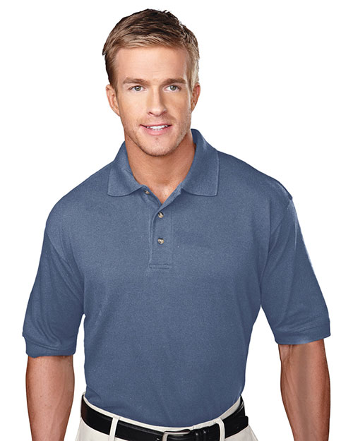 Tri-Mountain 105 Men Profile Short-Sleeve Pique Golf Shirt With Clean-Finished Placket at GotApparel