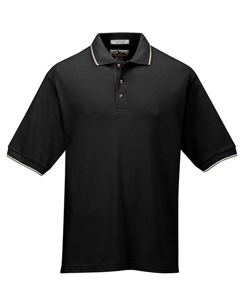 Tri-Mountain 116 Men Pursuit Short-Sleeve Ultracool Mesh Golf Shirt With Trim Collar at GotApparel