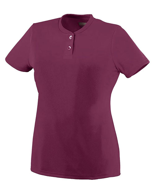 Augusta 1213 Girls Wicking Two Button Jersey at GotApparel