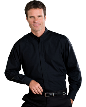 Edwards 1396 Men Banded Collar Long-Sleeve Shirt at GotApparel