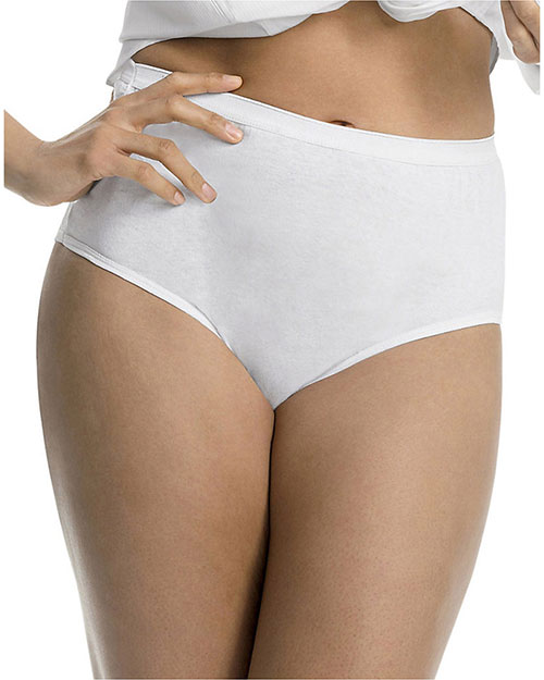 Just My Size 1610W5 Women Cotton TAGLESS Brief Panties 5Pack, Basic Assortment at GotApparel