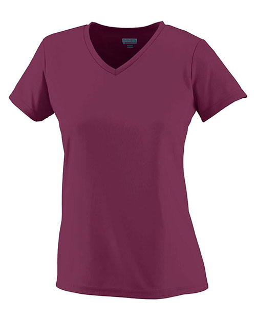 1003 Augusta Sportswear Girls Moisture Wicking V Neck Avail Jersey T-Shirt 