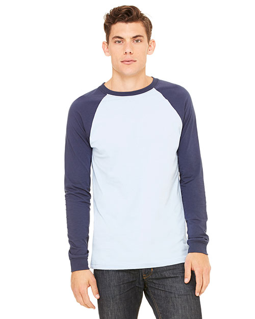 Bella + Canvas 3000C Men Jersey Long-Sleeve Baseball T-Shirt at GotApparel