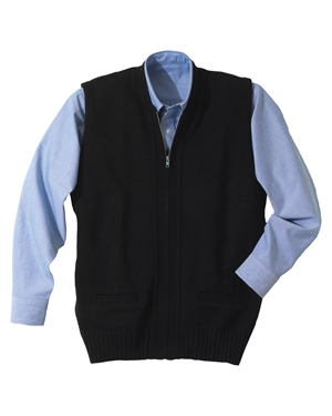 Edwards 302 Unisex Full-Zip Two Pocket Cardigan Sweater Vest at GotApparel