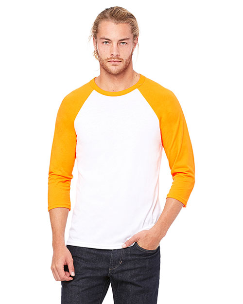 Bella + Canvas 3200 Unisex 3/4 Sleeve Baseball Tee at GotApparel