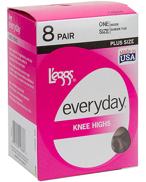 Leggs 39400 Women Everyday Knee High 8 Pair Pack at GotApparel