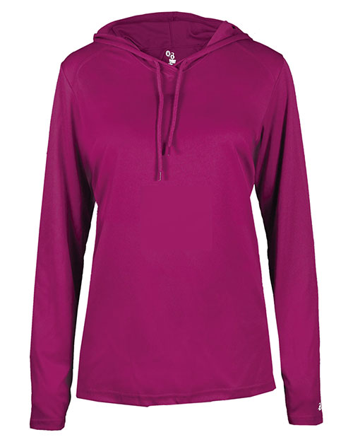 Badger 4165 Women Hood Tee | GotApparel.com